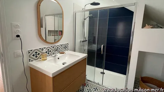 La salle de douche de la suite