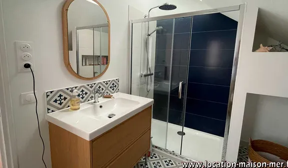 La salle de douche de la suite