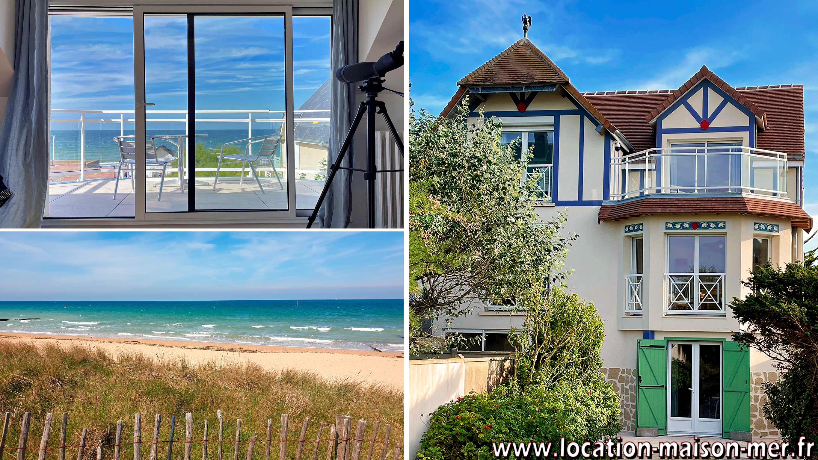 Villa Tamaris, maison de vacances en Normandie Calvados. Vue mer exceptionnelle