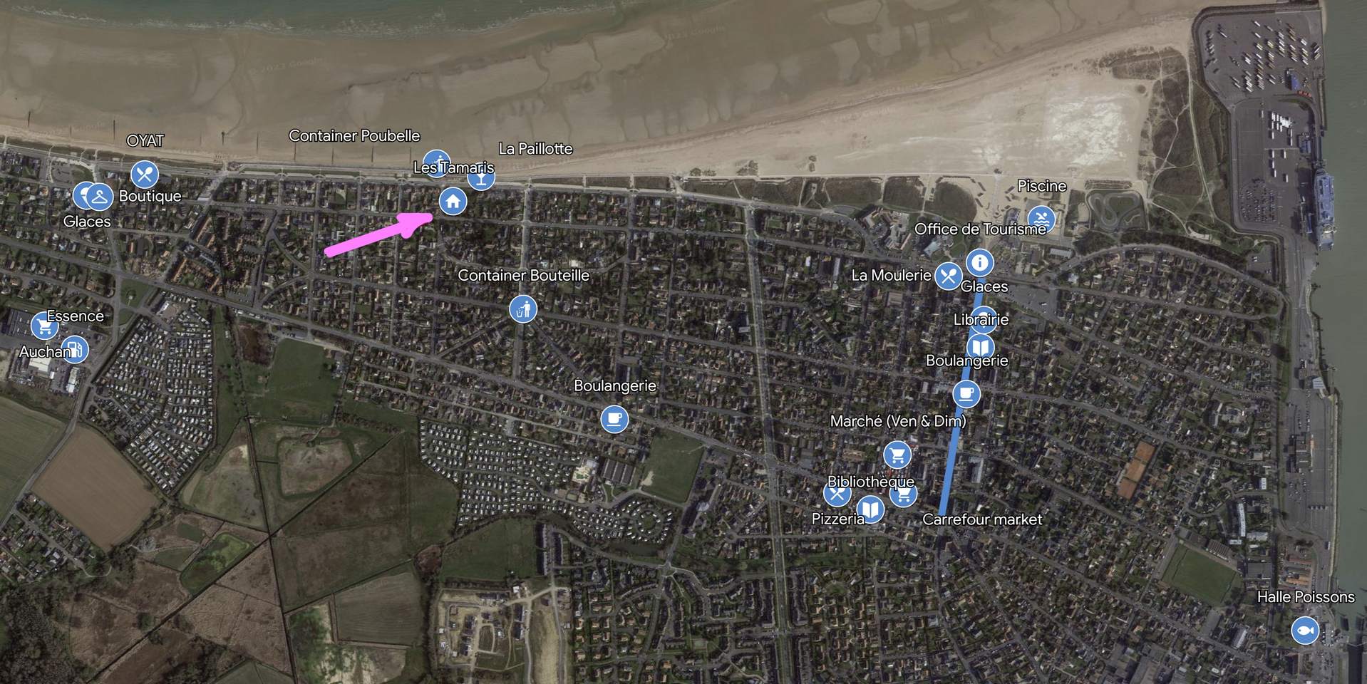 la localisation de Villa Tamaris en bord de mer